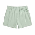thumbnail image 7 of Cagogo Women's High Waisted Striped Drawstring Shorts Flowy Casual Loungewear Regular Fit Summer Beach Vacation Trousers Fashion Clothes, Light Blue S, 7 of 7