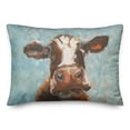 thumbnail image 2 of Creative Products Brown Painted Cow 14x20 Indoor / Outdoor Pillow, 2 of 3