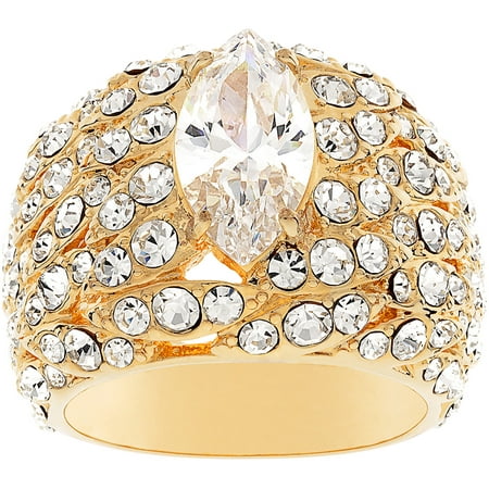 Marquise Crystal Two-Tone Ring