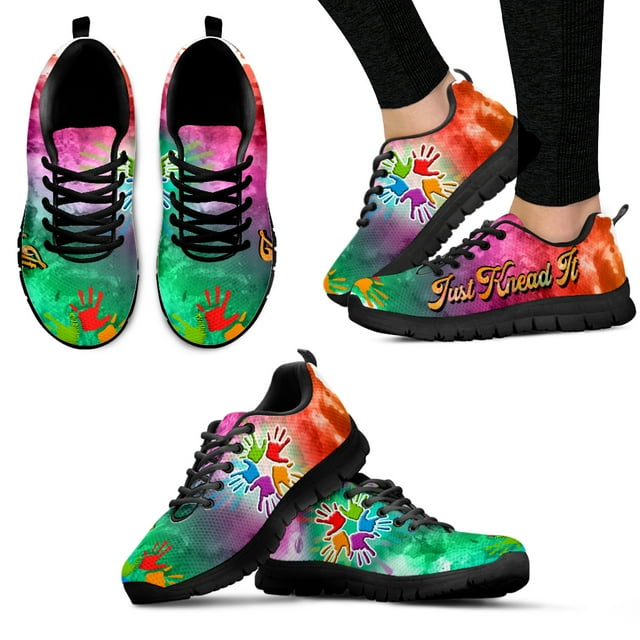 Colorful Gradient Color Autism Awareness Sign Language Design Brand Fashion Shoes Graffiti Palm Print Casual Shoes