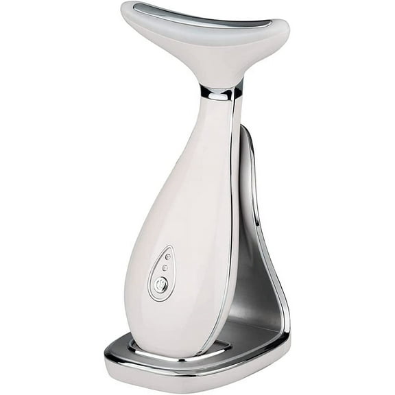 VRAIKO Lily Neck Face Massager, Face Sculpting Tool, Skin Rejuvenation Device with Thermal, Triple Action LED and Vibration, for Anti-Aging, Lifting and Tightening Sagging Skin (Pearl White)