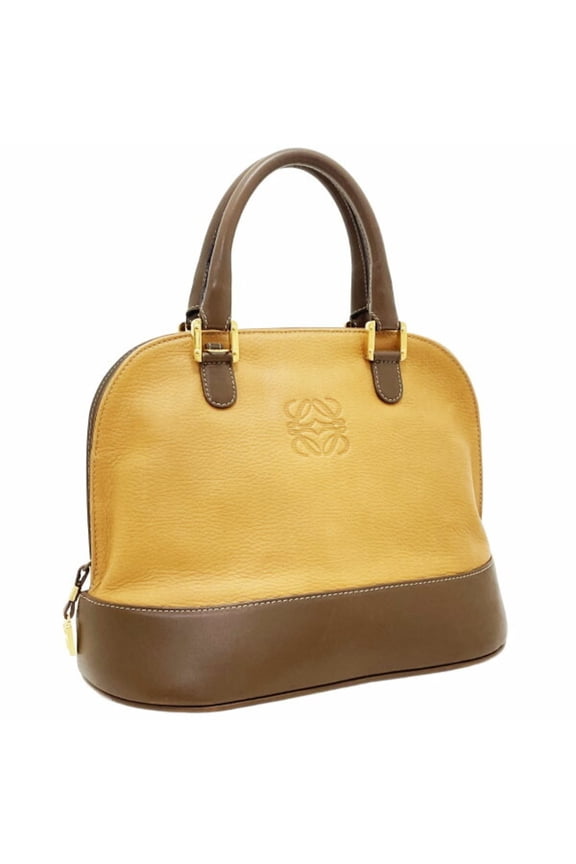 Pre-Owned Loewe Anagram Tote Bag in Camel Brown Leather (ASK-15850) (Fair)