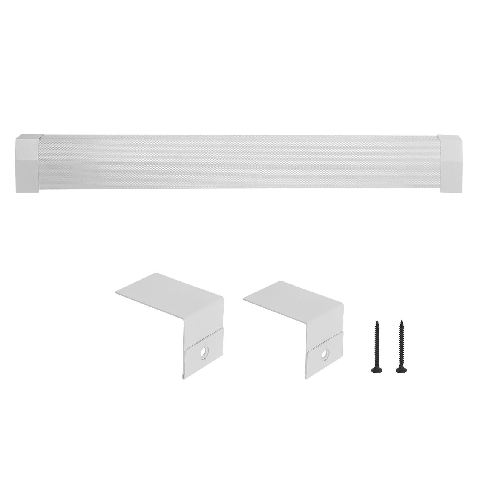 5ft Baseboard Heater Cover Replacement, Powder-Coated Steel, Ventilation Openings, Easy Installation, White Finish for Home Heating