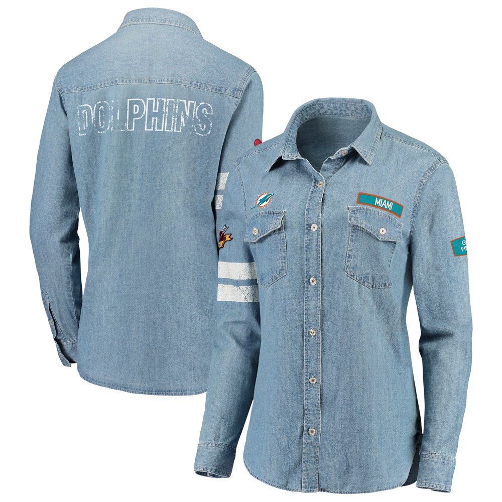 Miami Dolphins WEAR By Erin Andrews Womens Lon