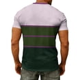 thumbnail image 4 of CONZONE Men's Tshirts Short Sleeve T-Shirts for Men Casual Striped V Neck Lightweight Tees Cozy Summer Tops, 4 of 8