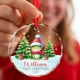 thumbnail image 5 of Frog Baby's First Christmas Ornament 2025, Customized Frog Baby's 1st Xmas Ornaments, My First Christmas Ornament for Baby Boys Girls, Personalized Name & Year Frogs Wearing Santa Hat Ornaments, 5 of 6