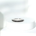 thumbnail image 2 of Rosec Jewels Black Spinel Half Eternity Ring with Diamond - Stackable Ring for Women - AAA Quality Certified - Ready to Gift, 925 Sterling Silver, US 9.00, 2 of 6