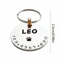 thumbnail image 3 of BotaniNest Stainless Steel Round ID Engraved & Dog Lost With Keyring For And Identification, 3 of 5
