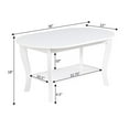 thumbnail image 3 of Pemberly Row Table Basse Ovale avec Tablette, Fini Bois Blanc, 3 of 5