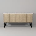 thumbnail image 5 of Lexora Home Lancy 72" Double Quartz Top Bathroom Vanity in Rustic Acacia, 5 of 10