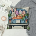 thumbnail image 2 of Nawypu  Easter Throw Pillow Covers Truck with Bunny Eggs Pillow Covers Decorative Throw Pillows Square Cushion Case Spring Decoration for Home Office Sofa Bed Couch, 2 of 5