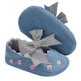 thumbnail image 4 of Baby Girls Flats with Embroidered Floral, Bow Princess Dress Shoes Anti-Slip Infant Crib First Walkers Shoes, 4 of 5