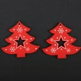 thumbnail image 3 of 50 Pcs Wooden Pendant Decorative Ornament Home DIY Accessory Painted Artware Xmas Tree Red, 3 of 8