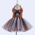 thumbnail image 2 of XXWXYD Girls Bear Graphic Mesh Tulle Dress | Backless Off-Shoulder Kids Tutu Skirt | Tea Dance Birthday Part𝗒 Princess Outfit, 2 of 7
