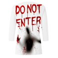 thumbnail image 4 of T-shirt Imprimé Halloween pour Femmes Col Rond Manches Confortables pour Fête Tenue Décontractée, 4 of 5