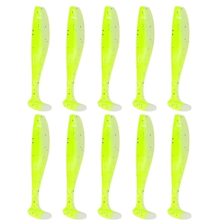 Lerpwige 10Pcs Soft Lures Worm Baits Wobbler Lures Small Fishes Tail Swimbaits