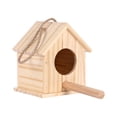 thumbnail image 3 of Casa de pájaros de madera, caja nido decorativa, casa de pájaros colgante, país con soporte de percha 125 cm x 12 cm x 155 cm Cola Casa de pájaros, 3 of 8