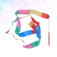 thumbnail image 2 of CIMAXIC 5pcs 2-Meter Colorful Rhythmic Gymnastics Ribbon Dancing Gymnastics Ribbon Dancing Streamers (Flame Pattern),78.74"X1.77"X0.01", 2 of 5