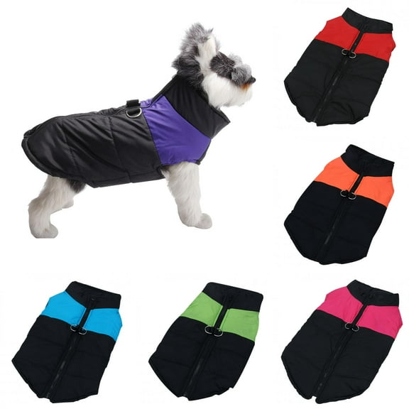 Walbest Dog Sweater Winter Coat Cold Vest Pet Warm Cotton Clothes Puppy Jacket Doggies, Reversible Waterproof Windproof British Style for Small Medium Large Dogs, Blue (Small)