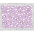 thumbnail image 1 of Unicorn Party Tapestry, Rainbow with Mythical Animals and Stars on Pastel Colored Sky Background, Wall Hanging for Bedroom Living Room Dorm Decor, 80W X 60L Inches, Multicolor, by Ambesonne, 1 of 2