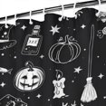thumbnail image 3 of Vintage Halloween Elements Pattern Shower Curtain 84"x72" ,Bathroom Decorative Shower Curtains Set with 12 Hooks,Modern Waterproof Washable Shower Curtain, 3 of 6