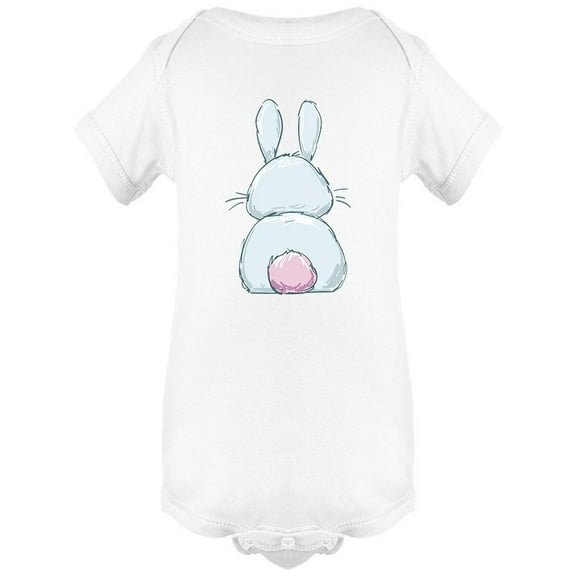 Fluffy Rabbit Pink Tail Bodysuit Infant -Image by Shutterstock, 6 Months
