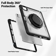 thumbnail image 2 of Case for iPad Pro 11 (M4/M5) 2024/2025 with 360 Rotating Stand, Shoulder Strap, Heavy Duty Shockproof Cover, Transparent, 2 of 7