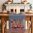 thumbnail image 2 of Table Runner 70 Inches Long for Kitchen Dining, Independence Day Dresser Scarf Farmhouse, Dining Table Decorations for Wedding/Parties, Red Truck Watermelon Star Wooden Grain 13 x 70 In, 2 of 8
