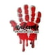 thumbnail image 1 of Wosthever Placa de puerta con huella de mano roja - Decoración para Halloween Placa de puerta con huella de sangre de terror Ambiente aterrador Kits de decoración para fiestas, 1 of 6