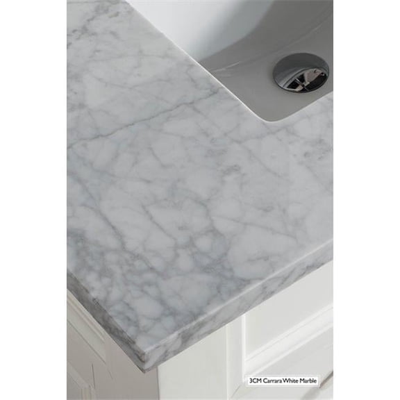 James Martin Vanities 090-S72-CAR - SNK 72 in. Double 3 CM Top, Carrara White