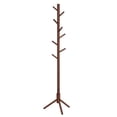 thumbnail image 1 of Perchero de madera maciza con 8 ganchos, 3 opciones de altura, para ropa, sombreros, bolsos, sala de estar, dormitorio, oficina en casa, blanco, 1 of 8