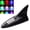 Black, variant on Solar-Powered Shark Fin Aerial Strobe Light,Shark Fin Solar Warning Light for Car, Waterproof Shark Fins Car Roof Lights, 8 Colors LED Car Roof Lamp High Brightness,for Most Automobile Decorative Lam