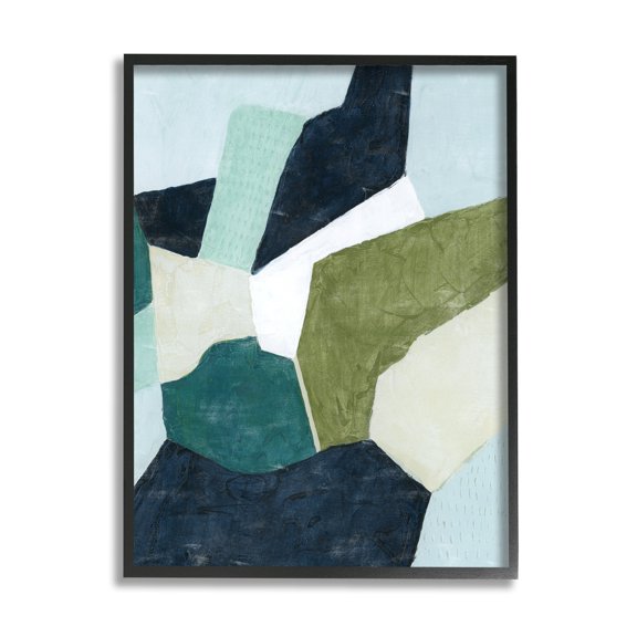 Stupell Industries Abstract Dynamic Infused Shapes Blue Green Beige Design by Grace Popp
