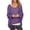 Purple, variant on Women Oversized Loose Sweater Autumn Long Batwing Sleeve Top Pullover Jumper Blouse Casual High-low O Neck Tunic Shirt