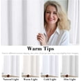 thumbnail image 5 of H.VERSAILTEX Linen Blackout Curtain for Bedroom Living Room,45 Inch Long Curtain Set of 2 Panels, Thermal Grommet Blackout Drape, Room Darkening Window Curtain(52" x 45", Pure White), 5 of 7