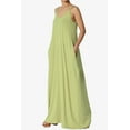 thumbnail image 3 of TheMogan Women's Casual V-Neck Draped Jersey Cami Long Maxi Dress W Pocket Summer Beach Sage 2X, 3 of 6