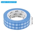 thumbnail image 2 of Uxcell Washi Tape 0.59 Inch x 10.93 Yards, 2 Roll Self Adhesive Grid Pattern Sticker Light Blue, 2 of 6