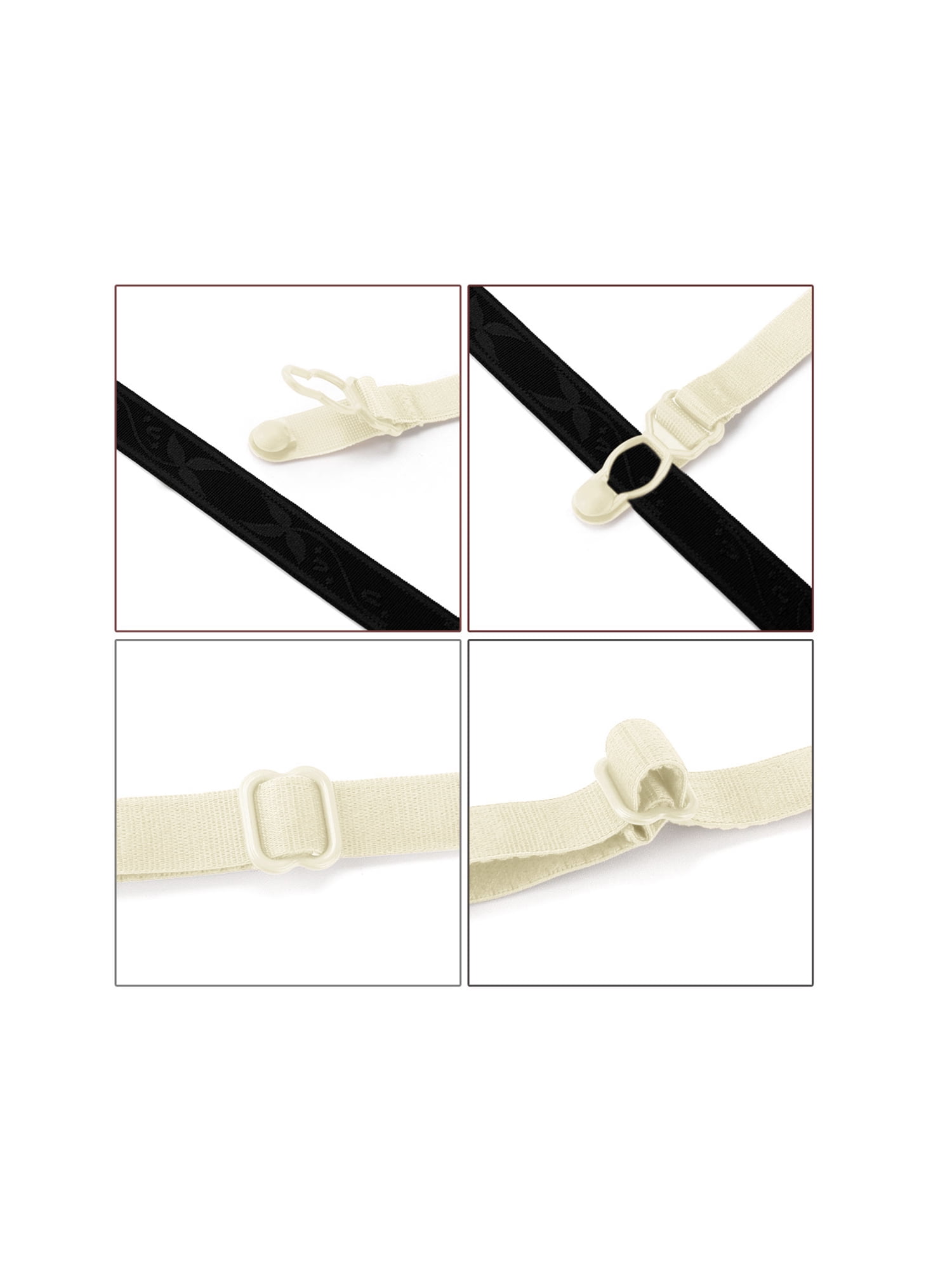 Janext 3 Pieces Bra Strap Clips Elastic Adjustable Non-Slip Strap