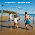 thumbnail image 3 of Patiassy Outdoor Portable Volleyball Net Set for Backyard Adjustable Height Steel Poles, PU Volleyball, Pump and Carrying Bag, 3 of 9