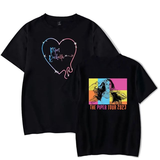 NAIKAIKU Piper Rockelle T-shirt à Manches Courtes Femmes Hommes T-shirt d'Été