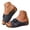 Navy, variant on Dakaela Womens Dressy Flower Orthopedic Wedge Sandals Comfortable Open Toe Platform Summer Boho Beach Slides with Arch Support Size 6-10 Navy