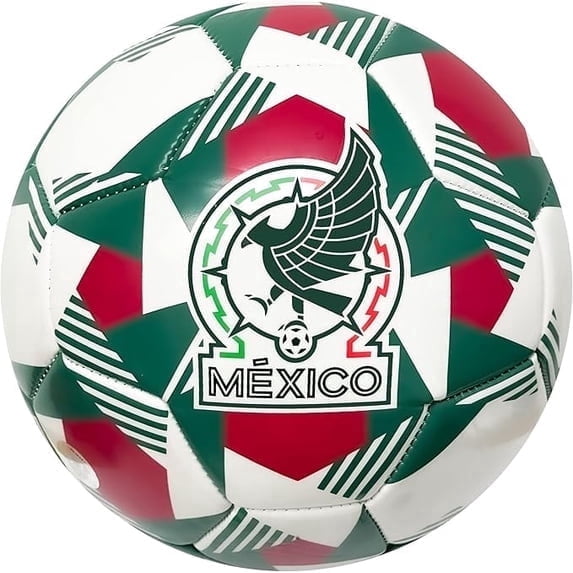 Icon Sports Mexico Soccer Ball, Green/White/Red, Official Licensed, Size 5