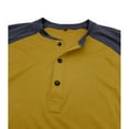 thumbnail image 6 of Dagegui Cyber and Monday Savings! Men's Slim Fit Henley Shirts Raglan Long Sleeve T-Shirts Vintage Crewneck Buttons Pullover Tops Baseball Tees Fall Casual Shirt Yellow,M, 6 of 6