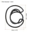 thumbnail image 2 of Uxcell Paper Clip Coated Letter C Shape Alphabet Clips Bookmarks Black for Organize Office Home, Pack of 100, 2 of 6