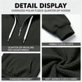 thumbnail image 6 of Quarter Zip Up Hoodies for Men Polar Fleece Long Sleeve Hooded Sweatshirt Basic Plain Pullovers, 6 of 8