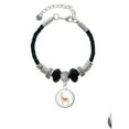 thumbnail image 2 of Delight Jewelry Silvertone Domed Llama Coach Celtic Knot Leather Bead Bracelet, 7"+2" Extender, 2 of 4
