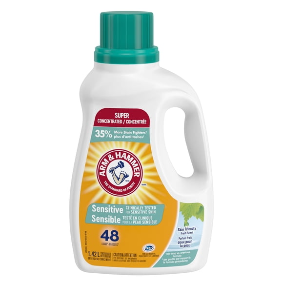 Arm & Hammer Sensitive Skin Plus Fresh Scent Liquid Laundry Detergent, 48 Loads, 1.42 L