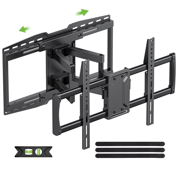 USX MOUNT Heavy Duty Full Motion Sliding TV Wall Mount for 42-97 inch TVs, Articulating 6 Arm Support up to 150lbs, Swivel & Tool-Free Tilt, Max VESA 600x400mm, Fits 12"/16"/18"/24" Wood Studs