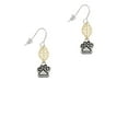 thumbnail image 2 of Delight Jewelry Silvertone Small Paw Goldtone Leaf French Earrings, 2 of 4