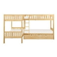 thumbnail image 4 of Lexicon Contemporary Wood Corner Bunk Bed with Storage Boxes in Natural Pine, 4 of 5